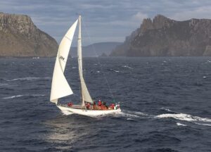 Boat sailing in the ocean